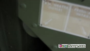 Preview 1 of Collage Age Fast Sex - Sexy MUSCLED soldiers RIMMING each other before getting barebacked