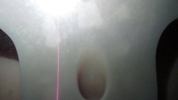 Preview 3 of Black Lasbine - Cumming in rubber ass