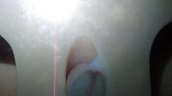 Preview 4 of Black Lasbine - Cumming in rubber ass