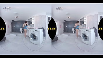 Preview 2 of Raped By Burglars - VIRTUALPEE - Valentina Explosive Orgasm In Bathroom