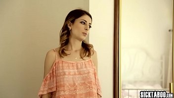 Preview 2 of Fat Secretary R20 - Perverted brunette teen sucked a stepdads big banana