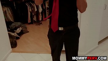 Preview 1 of Nude Run - Stepmom helps stepson to realese tension before his date