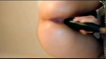 Preview 2 of Seks Po Russki - Fucking My Fat Pussy With A Cucumber Hot Amateur Cucumber Cam Homemade