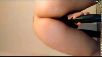 Preview 1 of Seks Po Russki - Fucking My Fat Pussy With A Cucumber Hot Amateur Cucumber Cam Homemade