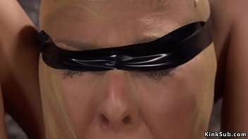Preview 1 of Guset Sex - Blonde Milf toyed in hogtie suspension