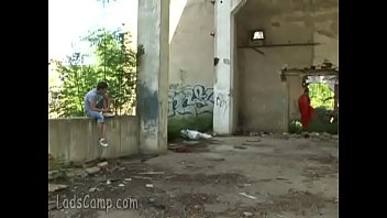 Preview 1 of Long Time Hips Sex - Gay guy taken by surprise outdoors