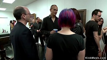 Preview 1 of Nood Fuck - Brunette cunt and ass fucked in public