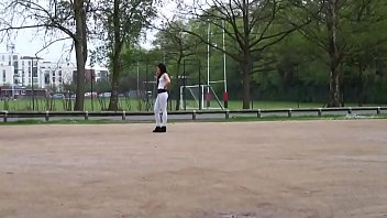 Preview 2 of Tiro Dakka - Public Cameltoe Show Off