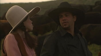 Preview 1 of Nadhia Ali Public Sex - Brooke Ballentyne Fucks A Hired Ranch Hand By The Fireside Outdoors