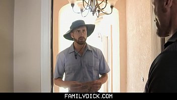 Preview 1 of Hdhorsex Com - FamilyDick - Muscle Stepdaddy Fucks His Stepson And The Horny Postman