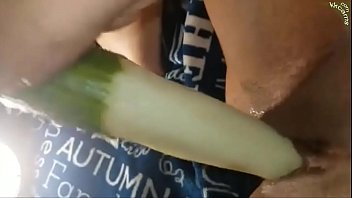 Preview 2 of Indin Unties - Horny Virgin Wrecks Pussy With A Cucumber Hot Amateur Cucumber Cam Homemade