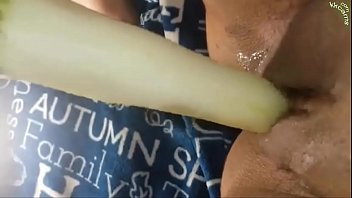 Preview 3 of Indin Unties - Horny Virgin Wrecks Pussy With A Cucumber Hot Amateur Cucumber Cam Homemade