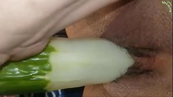 Preview 1 of Indin Unties - Horny Virgin Wrecks Pussy With A Cucumber Hot Amateur Cucumber Cam Homemade