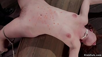 Preview 4 of Video Sex Hd Xxxxxxc Video - Big ass redhead pussy toyed in hogtie