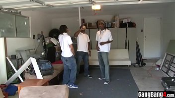 Preview 1 of Black Puwsy - Redhead teen used by a bunch of big black cocked dudes