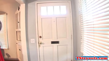 Preview 1 of Asian Big Tit - Amateur ts casting chick puts on a show