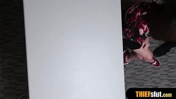 Preview 2 of Anal Alave - Extra cute Lily Jordan rough fucked by a security guy