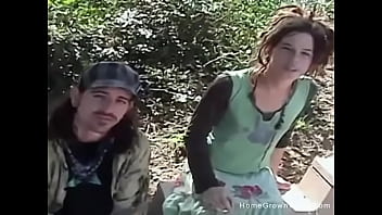 Preview 1 of Munkaw Thailand - Real amateur hippie couple fucking in public