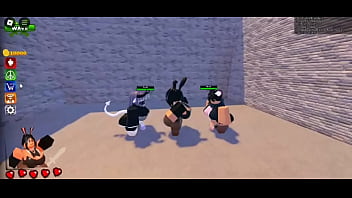 Preview 2 of Lex Steel Painful Anal - Whorblox bunny girl (no audio)