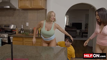 Preview 1 of Neek Bus - Horny busty mature hotties sharing fresh dick in threesome - Ryan Keely,  Shay Sights,  Ricky Spanish
