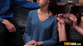 Preview 3 of Padrehe - Pervy cop fucks two shoplifter chicks at the same time