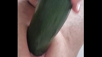 Preview 4 of Big Titsl Sexvideo - Close up dildo and zucchini