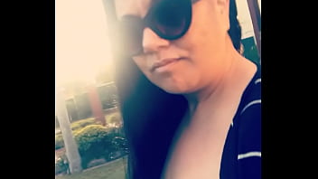 Preview 3 of Bad Rap Fuck - Becky Shows Her Big,  Natural Tits Off To The Neighbours