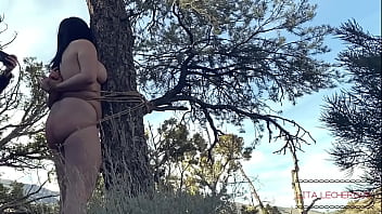 Preview 4 of Xxx Images Saree - Tied and Spanked in the Forest