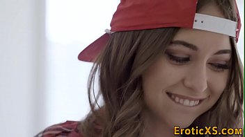 Preview 1 of Fuc Step Mam Front Dad - Petite teen rides shlong and drips cum