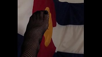 Preview 2 of Old Lady Call Gigolo - Fishnet Foot Fantasy