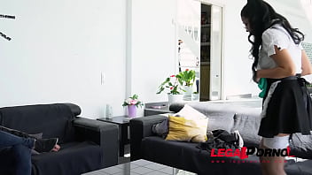 Preview 2 of Agnessa Juan - Leggy latina maid Julia De Lucia goes for big veiny cock of her boss GP872