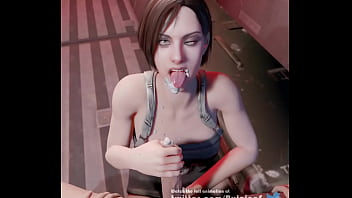 Preview 4 of Morning Woid - Jill Valentine - Handjob cumshot