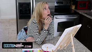 Preview 2 of Brenda James Ramon - Kali Roses In Cum Painting on Teen face