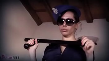 Preview 1 of Japan Vs Brasil - Hot Police Woman feet in pantyhose - TRAILER