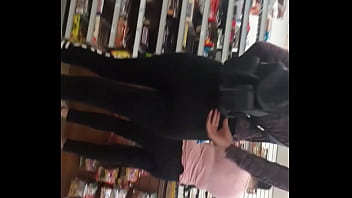Preview 1 of Arab Egypt Ian Sex - Teen in black leggings candid