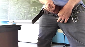Preview 4 of Prenagce - Maths teacher jerking off in classroom