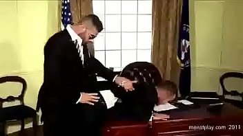 Preview 1 of Porn In Laptop - Huge hunk male dominates another guy