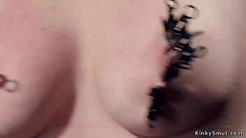 Preview 2 of Pajas Erotica - Busty blonde slave in wooden stocks