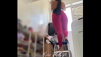 Preview 2 of Chub Top - Brazilian wife CAUGHT on the balcony of the house