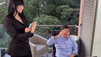 Preview 1 of Javh Japaneze - Horny Boss Wants Her Employee To Pay With His Dick For His Mistake