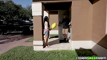 Preview 1 of Phoenix Marie Preston - Brunette teen Jessica Jewels pops her pussy for a hard slamming