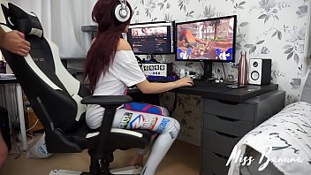 Preview 1 of J Um - D.Va having a quickie while g - Miss Banana
