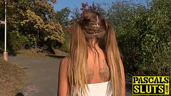 Preview 1 of Irina Pavlova Dp - Submissive English slut fucked hard and rough with creampie
