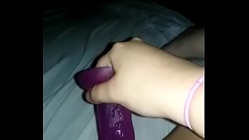 Preview 1 of Kiss My Feet Tube - 9 inch purple dildo