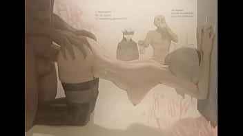 Preview 2 of Mom Aunt Daughter Teen Boy Anal - ( nier aut&oacute_mata ) 2b es follada por 2 hombres de color ,  para experimentar el sexo de hombres y mujeres sin pensar que se volver&iacute_a adicta. Sub espa&ntilde_ol