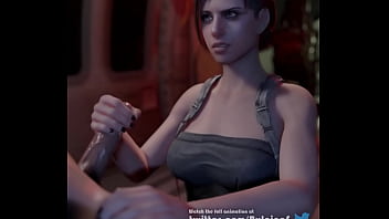 Preview 2 of Une Travesti - Jill Valentine Hentai - Handjob