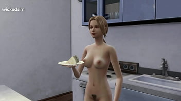 Preview 3 of Xxxx Candy - Blonde teen making and eating a cake - The Sims