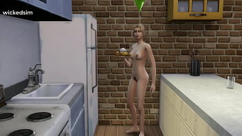 Preview 1 of Xxxx Candy - Blonde teen making and eating a cake - The Sims