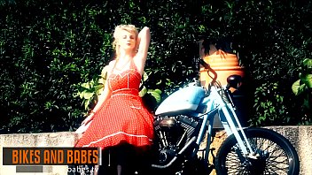 Preview 1 of Wanking And Cumming Noisy - Bravo Models Media - Bikes and Babes TV - strip clips - Amelia Gold 01