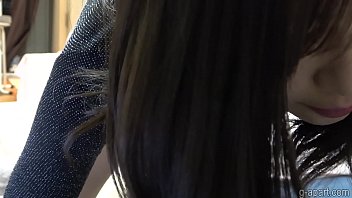 Preview 1 of Amanda Chang - Japanese Girl Cleaning Room Downblouse Natural Tits